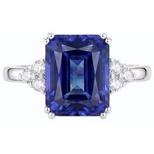 natural emerald sapphire 3ct ring side angle