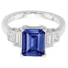 natural princess sapphire 2.50ct ring profile view