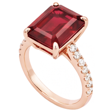 natural round ruby 11.25ct ring side angle