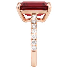 natural round ruby 11.25ct ring top view