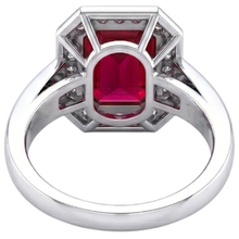Emerald Ruby Natural Earth Mined Diamond Ring 11 Carats White Gold 14K Prong Set Jewellery