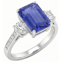 Emerald Sapphire 3 Stone Wedding Ring 5 Carats Round Natural Earth Mined Diamonds Jewellery