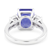 Emerald Sapphire 3 Stone Wedding Ring 5 Carats Round Natural Earth Mined Diamonds Jewellery