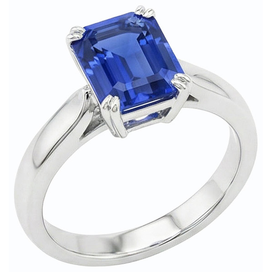 natural emerald sapphire 3ct ring side angle