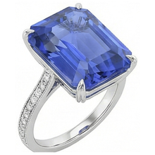 natural emerald sapphire 5ct ring side angle