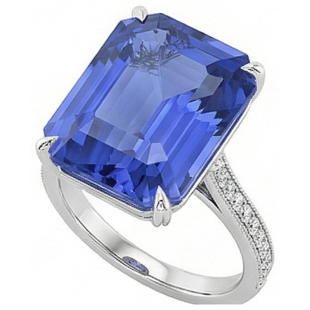 natural emerald sapphire 5ct ring close up detail