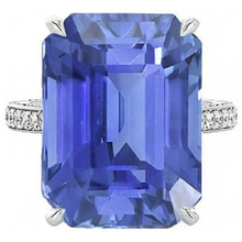 natural emerald sapphire 5ct ring top view