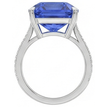 natural emerald sapphire 5ct ring profile view