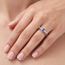 Emerald Solitaire Fancy Ring Ceylon Sapphire Bar Set Gold 14K
