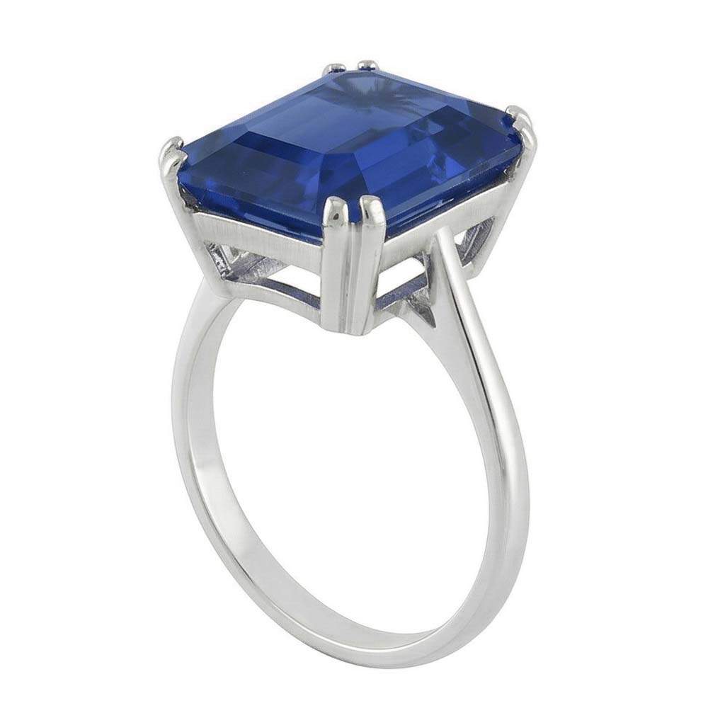 natural emerald sapphire 2.50ct ring top view