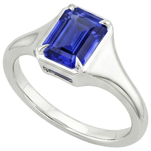 Emerald Solitaire Ring Sri Lankan Sapphire 3 Carats