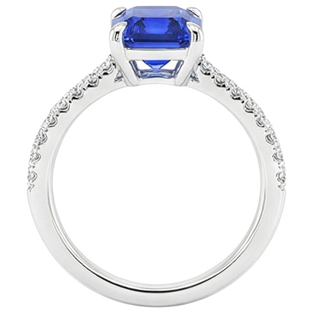 natural emerald sapphire 4ct ring side angle
