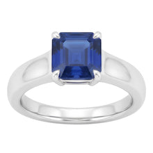 Emerald Solitaire Sapphire Engagement Ring Set 1 Carat White Gold Band
