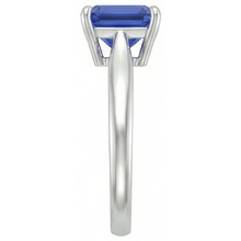 Emerald Solitaire Srilanka Sapphire Engagement Ring 1.50 Carats