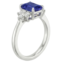 Emerald Sri Lankan Sapphire Natural Earth Mined Diamond Engagement Ring 2.50 Carats