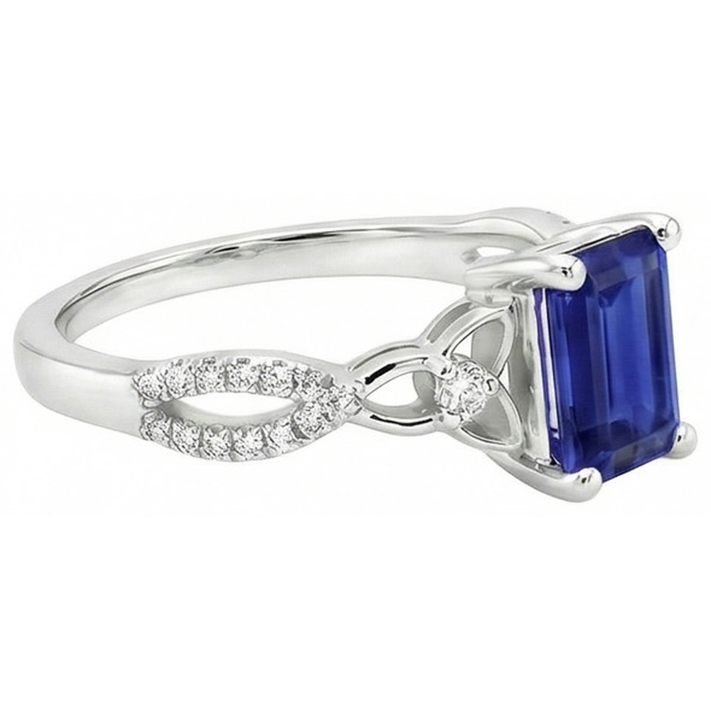 Emerald Sri Lankan Sapphire Natural Earth Mined Diamond Wedding Ring 3 Carats New