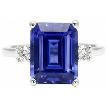 natural round sapphire 3ct ring side angle