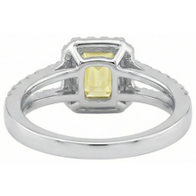 Emerald & Round Cut 4 Ct Yellow Sapphire Natural Earth Mined DIAMOND ( NOT LAB GROWN )s Ring White Gold 14K