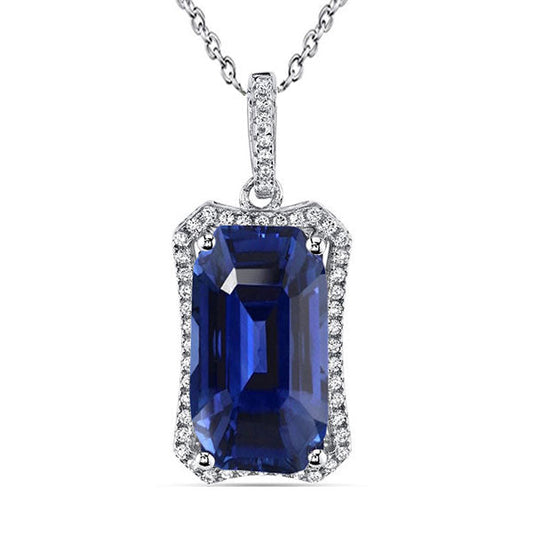 Real Blue Sapphire Gemstone Pendant – main view
