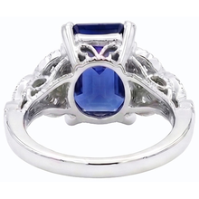 Emerald Gemstone Ring Ceylon Sapphire Leaf Style Natural Earth Mined Diamonds 3.50 Carats