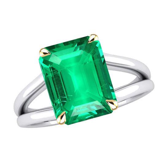 Natural Emerald Precious Stone Ring – main view