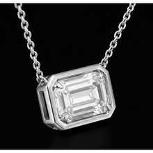 Emerald Cut 1 Carat Lab Grown Pendant 14K White Gold
