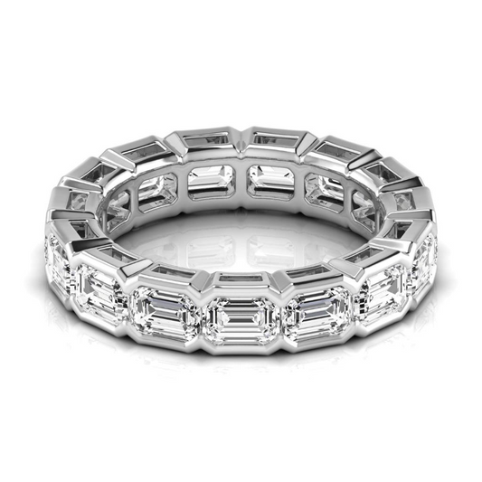 Eternity Band 14K White Gold with Diamond – front view