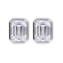 Emerald Cut 1.50 Carats Women Stud Lab Grown Diamonds 14K Earring White Gold
