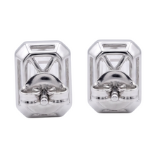 Emerald Cut 1.50 Carats Women Stud Lab Grown Diamonds 14K Earring White Gold