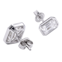 Emerald Cut 1.50 Carats Women Stud Lab Grown Diamonds 14K Earring White Gold