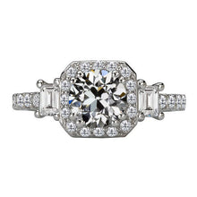 Antique Cushion Fine Diamond ring in 14K White Gold – main view
