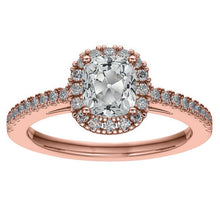 Engagement Halo Ring Cushion Old Mine Cut Real Diamonds 4.75 Carats