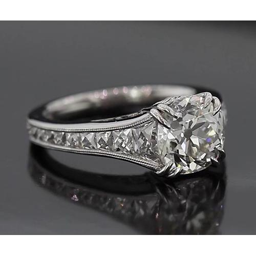 Engagement Natural Ring 3.50 Carats Old Mine Jewelry New