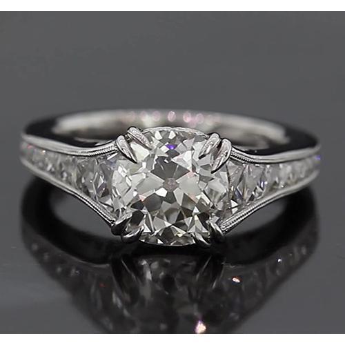 Engagement Natural Ring 3.50 Carats Old Mine Vintage Style Jewelry New