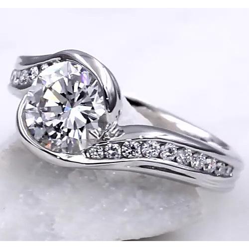 Engagement Ring 2.75 Carats Tension Style Women Natural Jewelry