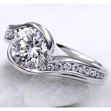 Engagement Ring 2.75 Carats Tension Style Women Natural Jewelry