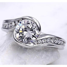 Engagement Ring 2.75 Carats Tension Style Setting Women Natural Jewelry