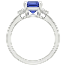 natural round sapphire 3.50ct ring side angle