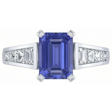 natural emerald sapphire 3ct ring side angle