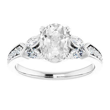 Engagement Ring Marquise & Oval Old Miner Real Diamonds 7.75 Carats Jewelry
