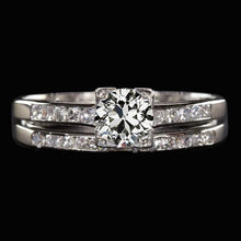Engagement Ring Old Cut Real Natural Earth Mined Diamond White Gold Split Shank 2.50 Carats