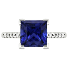 natural round sapphire 5.25ct ring profile view