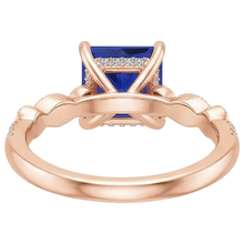 natural round sapphire 5.25ct ring close up detail