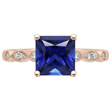 natural round sapphire 5.25ct ring profile view