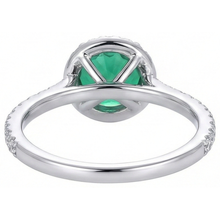Engagement Ring Round Cut Green Emerald Natural Earth Mined DIAMOND ( NOT LAB GROWN ) White Gold 14K 5 Ct