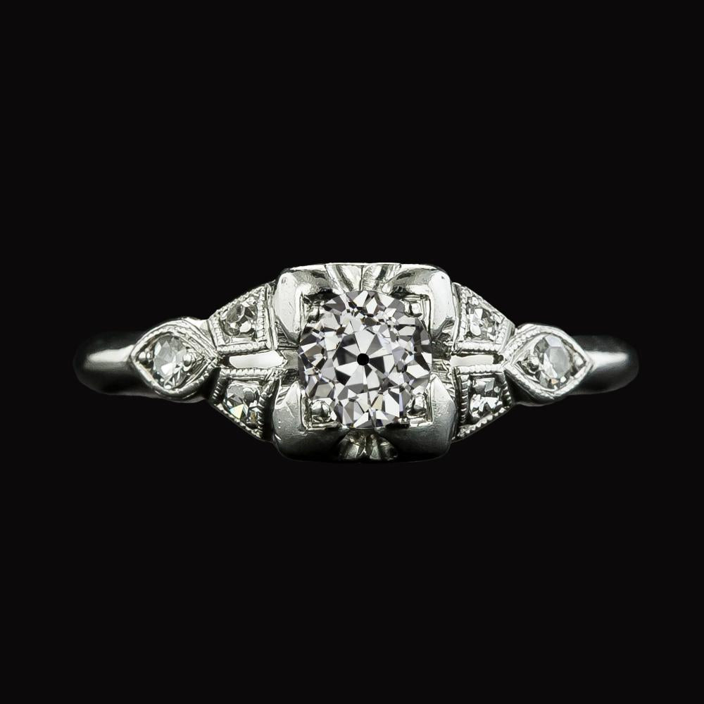 Engagement Ring Round Old Miner Genuine Diamond Antique Style 2.50 Carats