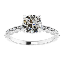 Engagement Ring Round Old Miner Real Diamond Jewelry 3 Carats 14K Gold