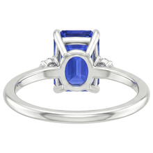 Engagement Ring With Accents Ceylon Sapphire & Natural Earth Mined Diamond 3.50 Carats