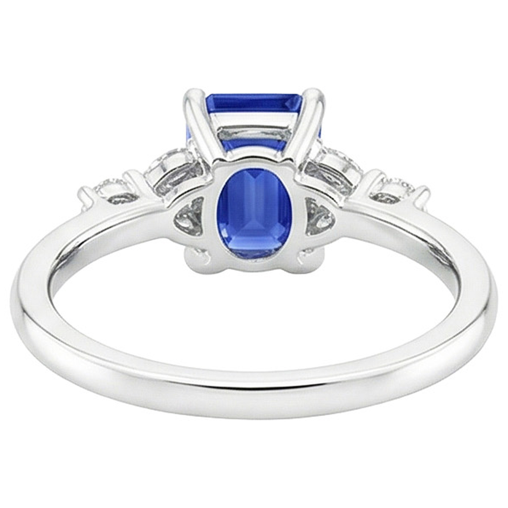 natural emerald sapphire 4ct ring top view