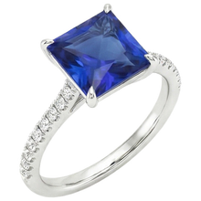 natural round sapphire 6ct ring side angle